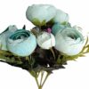 Artificial Sea Green Rose Flower Bunch for Home Decor, 35cm