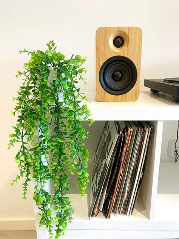 Set of 2 Eucalyptus Style Hanging Artificial Plants - Indoor Decor - Image 4