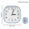 Analog Alarm Clock - Lightweight Battery Powered Table Clock for Heavy Sleepers - Blue Plastic