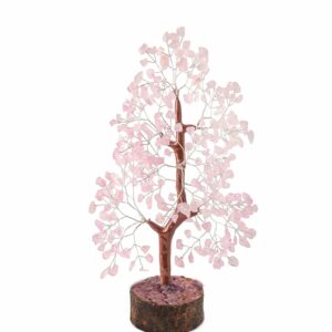 Handmade Agate Gemstone Bonsai Money Tree - 10in, 300 Beads