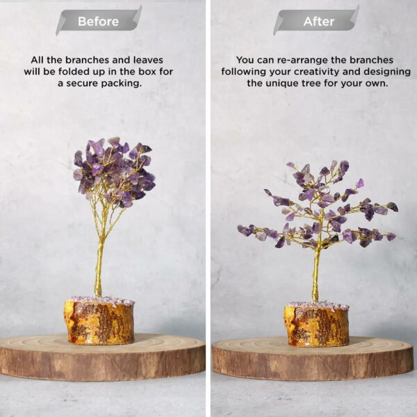 Amethyst Crystal Tree - 100 Beads, Feng Shui Decor, 4 Inch - Image 2