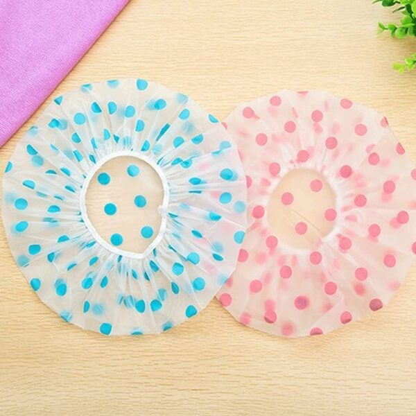Set of 6 Reusable Waterproof Shower Caps for Women - Free Size - Image 4