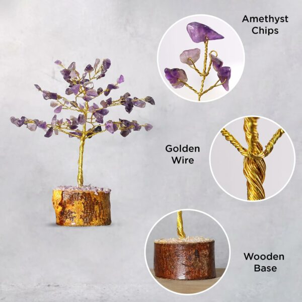 Amethyst Crystal Tree - 100 Beads, Feng Shui Decor, 4 Inch - Image 4