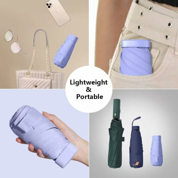 Compact UV Protection Travel Umbrella - Lightweight & Windproof - Image 5