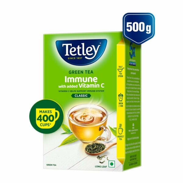 Tetley Loose Green Tea Leaves 500g - Immune Boosting with Vitamin C - Image 2