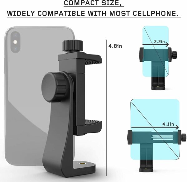 360? Adjustable Phone Holder for Tripods - Universal Compatibility - Image 5