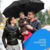 Windproof Travel Umbrella for Men, Women & Kids - 10 Fiberglass Ribs