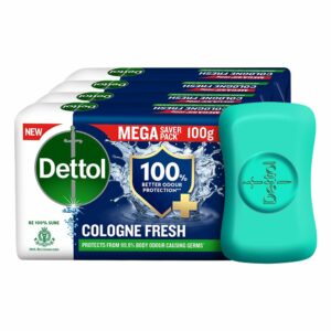 Cologne Fresh Bathing Soap Bar - 4 Pack (400g) for Men