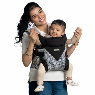 Ergonomic Monochrome Baby Carrier - Adjustable & Durable