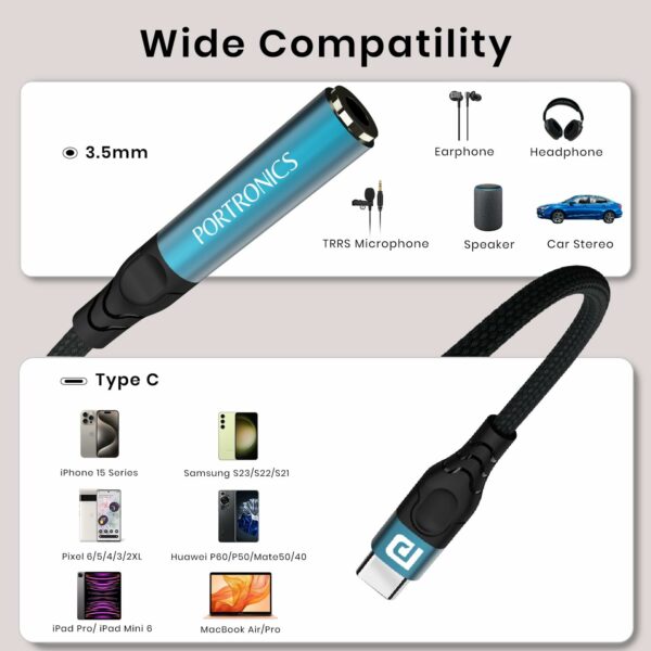 Type C to 3.5mm Audio Jack Adapter with DAC for USB-C Phones - Image 6