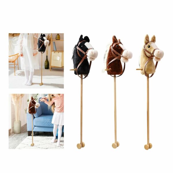 Handcrafted Hobby Horse with Sounds - Portable Toy for Kids - Image 4