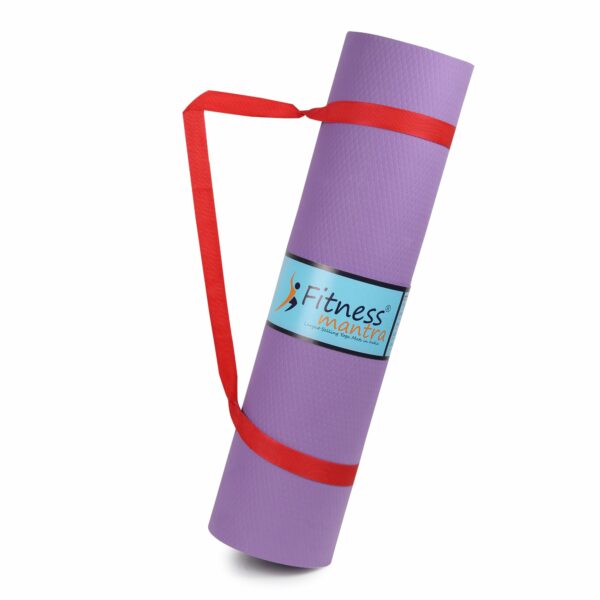 4mm Anti-Slip Eco-Friendly Yoga Mat with Strap - Purple