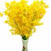 Artificial Yellow Lily Flowers Bunch for Home & Office Decor - 60cm