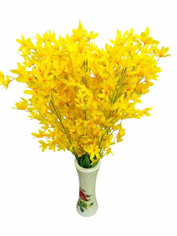 Artificial Yellow Lily Flowers Bunch for Home & Office Decor - 60cm - Image 3
