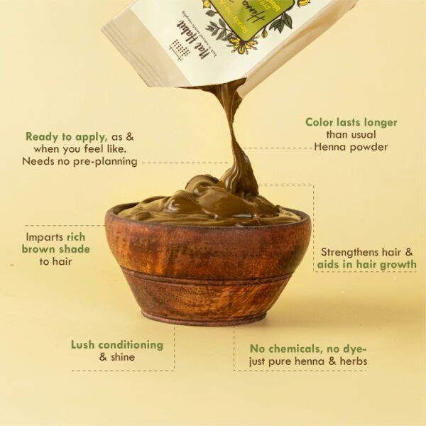 Fresh Ready To Apply Henna Paste - 100% Natural Rajasthani Henna (Pack of 2 x 220g) - Image 5