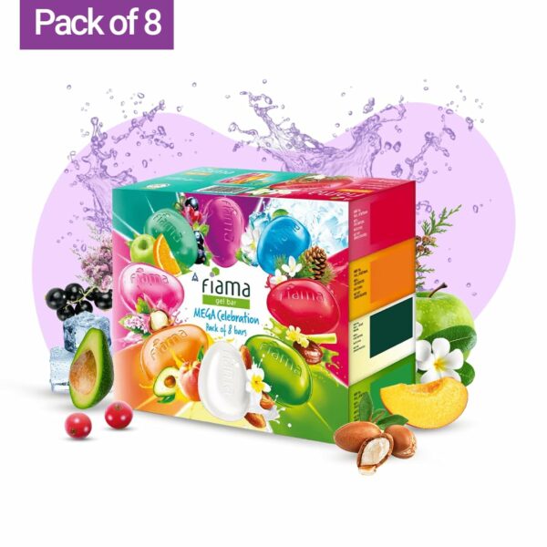 Mega Celebration Pack of 8 Gel Bathing Bars for Moisturized Skin - Image 6