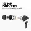 Stylish Wired Earphones with HD Mic and 10mm Driver