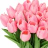 5 Pcs Artificial Tulip Flowers Bunches for Home Decoration - Pink