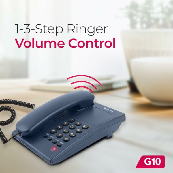 Beetel G10 Corded Landline Phone with Ringer LED & Volume Control - Image 4