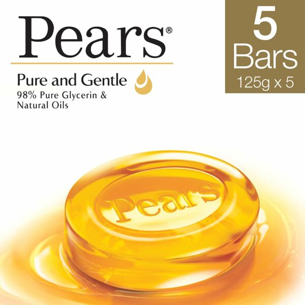 Pears Pure & Gentle Soap Bar - Buy 4 Get 1 Free - Glycerin Moisturizer - Image 6