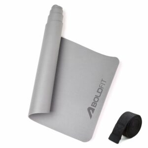 Comfortable 5mm Anti-Slip Yoga Mat for Home & Gym - Grey