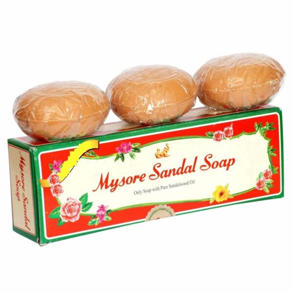 Mysore Sandal Soap Pack of 3 - 450g with Natural Sandalwood Oil - Image 3