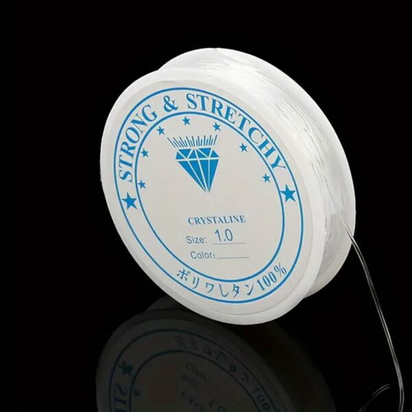 10M Clear Stretchy Elastic Cord - 1.0mm for Jewelry Making - Image 4