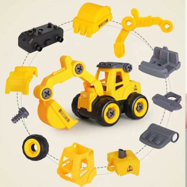 DIY Construction Car Toy Set for Kids - 4 Vehicles, STEM Learning - Image 3