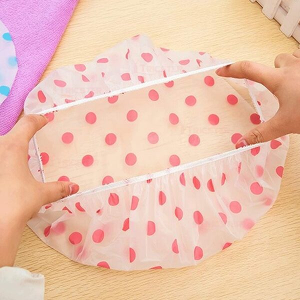 Set of 6 Reusable Waterproof Shower Caps for Women - Free Size