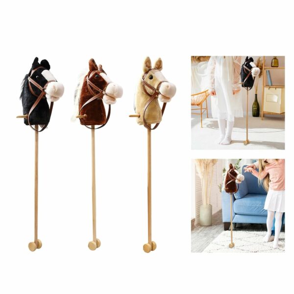 Handcrafted Hobby Horse with Sounds - Portable Toy for Kids - Image 3