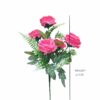 Set of 2 Dark Pink Artificial Rose Flowers Bunches - 33 cm