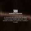 Semi-Permanent Hair Colour, Ammonia-Free, Darkest Brown 300, 87.5g+72ml