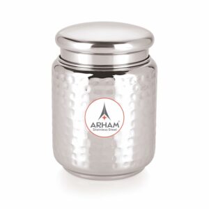 Airtight Stainless Steel Canister with Thread Lock Lid - 1500 ml