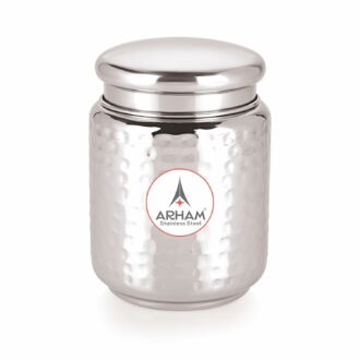 Airtight Stainless Steel Canister with Thread Lock Lid - 1500 ml