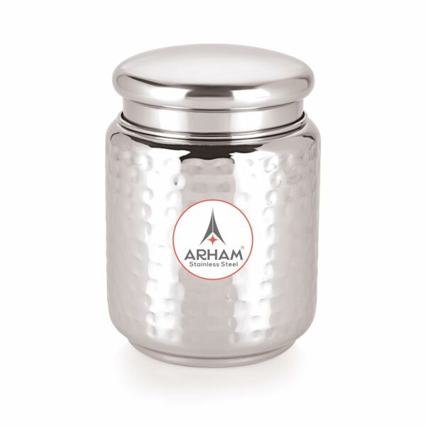 Airtight Stainless Steel Canister with Thread Lock Lid - 1500 ml