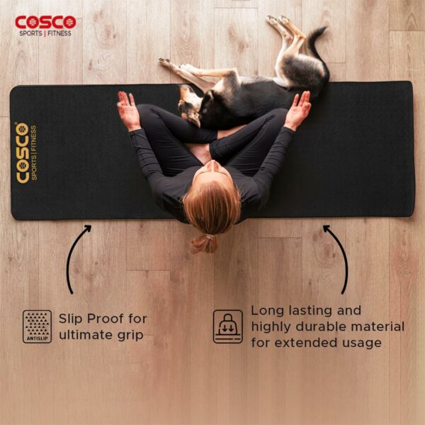 EVA Yoga Mat - Anti-Skid, Washable, Eco-Friendly - 4mm Charcoal - Image 3