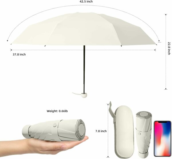 Compact UV Umbrella for Sun & Rain Protection - Windproof - Image 2