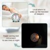 Silent Analog Table Alarm Clock with Night Light - Multicolor Design for Home & Office