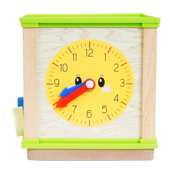 5-in-1 Wooden Activity Cube for Kids - Learning & Play - Image 2