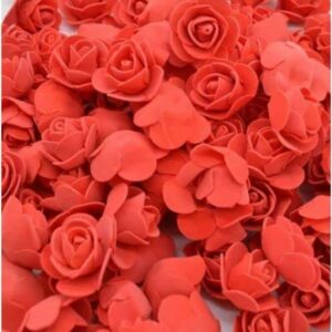 50 Pcs Small Artificial Foam Rose Flowers for DIY Crafts & Decor