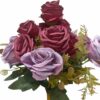 2 Pcs Artificial Rose Flowers Bunch for Home Decoration
