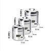 Multipurpose Stainless Steel Canisters Set of 3 - 320ml, 500ml, 650ml