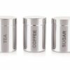 Airtight Stainless Steel Storage Canister Set ? 800 ml, Set of 3