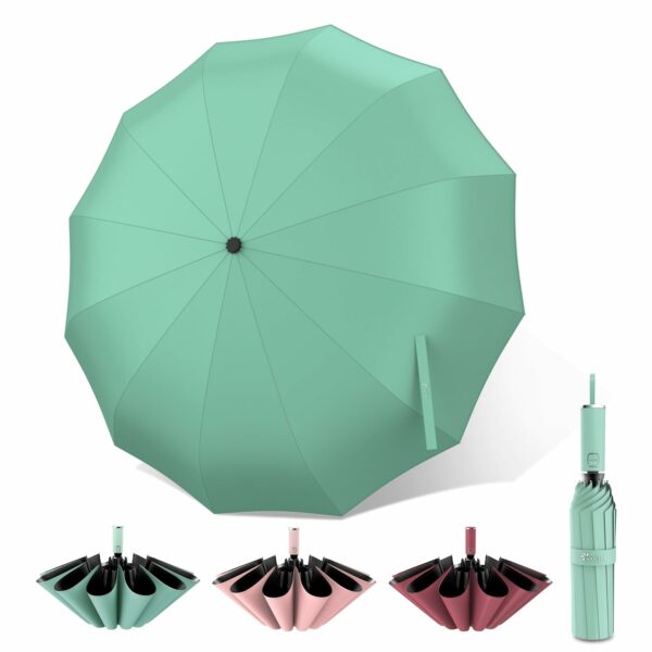 23 Inch Windproof Travel Umbrella with Auto Open/Close