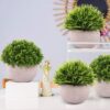 Set of 4 Artificial Potted Plants for Home & Office Decor