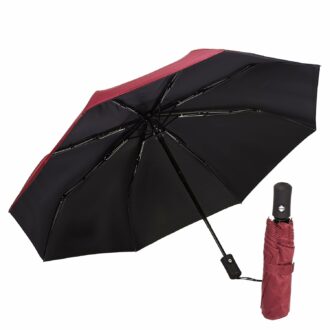 3-Fold Travel Umbrella - Auto Open/Close, UV Protection, Large Canopy