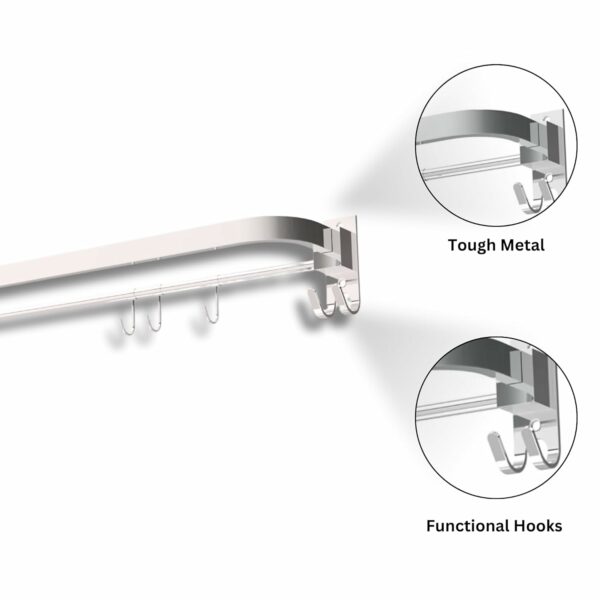 24 Inch Wall Mounted Stainless Steel Towel Hanger - Space-Saving & Durable - Image 4