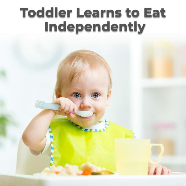 Premium Safe Feed Silicone Baby Feeding Spoon Set - BPA Free - Image 2