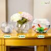 Ecofynd Glass Terrarium Bowl - 4inch Clear Aquarium Bowl