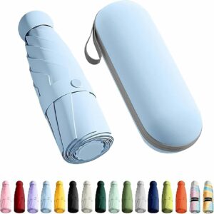 Compact UV Protection Umbrella for Men, Women & Kids - Skyblue
